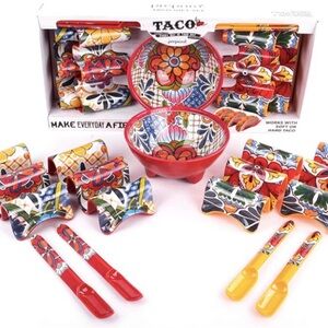 Prepara multicolor fiesta taco set for 4. Used once - like new